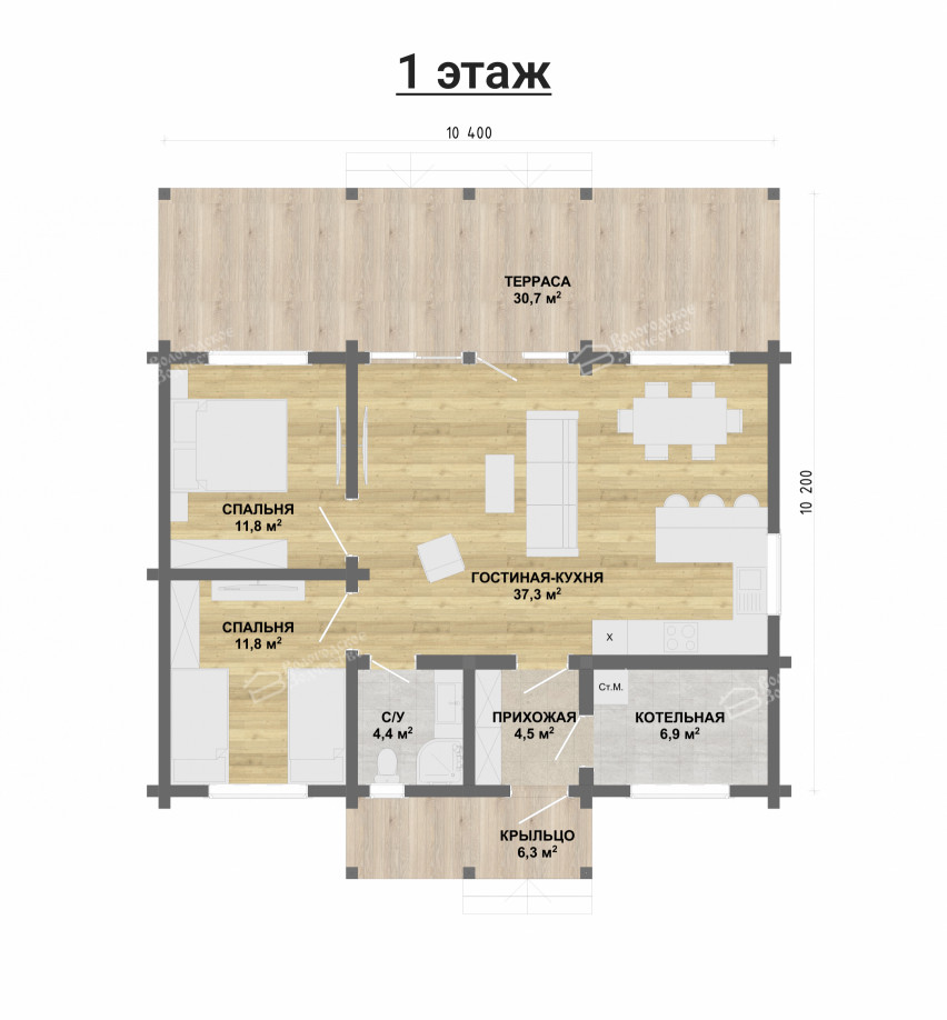 Дом из профилированного бруса VZ-320